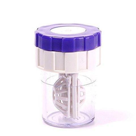 Spinning barrel style contact lens case