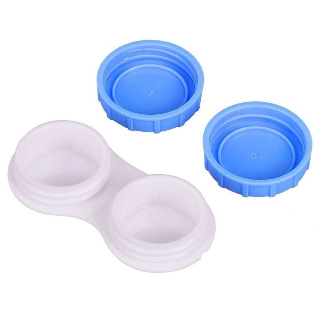 Blue multi-purpose travel contact lens case