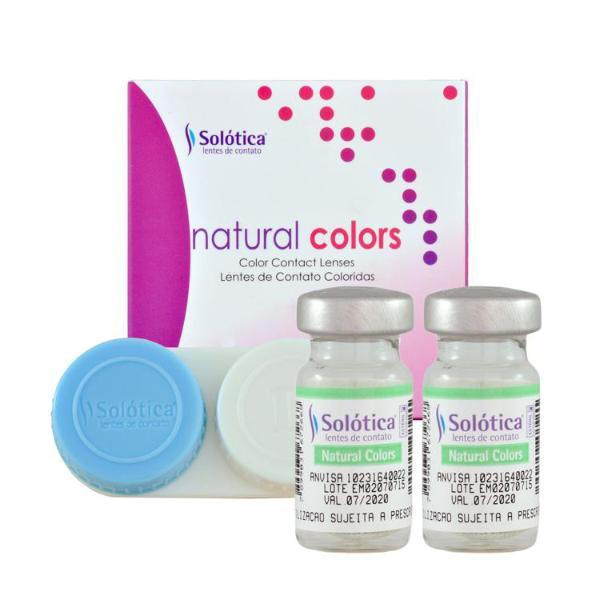 Solotica Natural Colors contact lens vials and case.